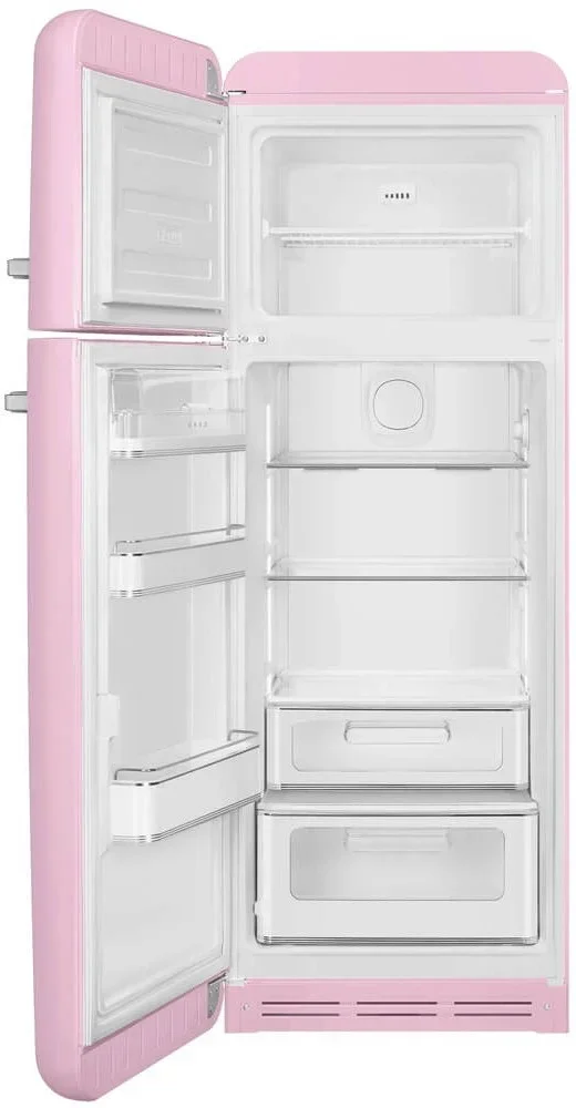 SMEG FAB30LPK6 Отдельностоящий двухдверный холодильник, стиль 50-х годов, 60 см, розовый, петли слев