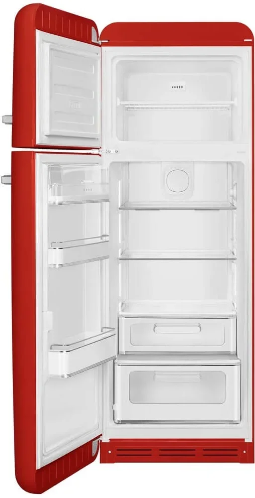 SMEG FAB30LRD6 Отдельностоящий двухдверный холодильник, стиль 50-х годов, 60 см, красный, петли слев