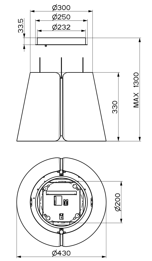 Вытяжка островная Faber BEAT BK MATT F45