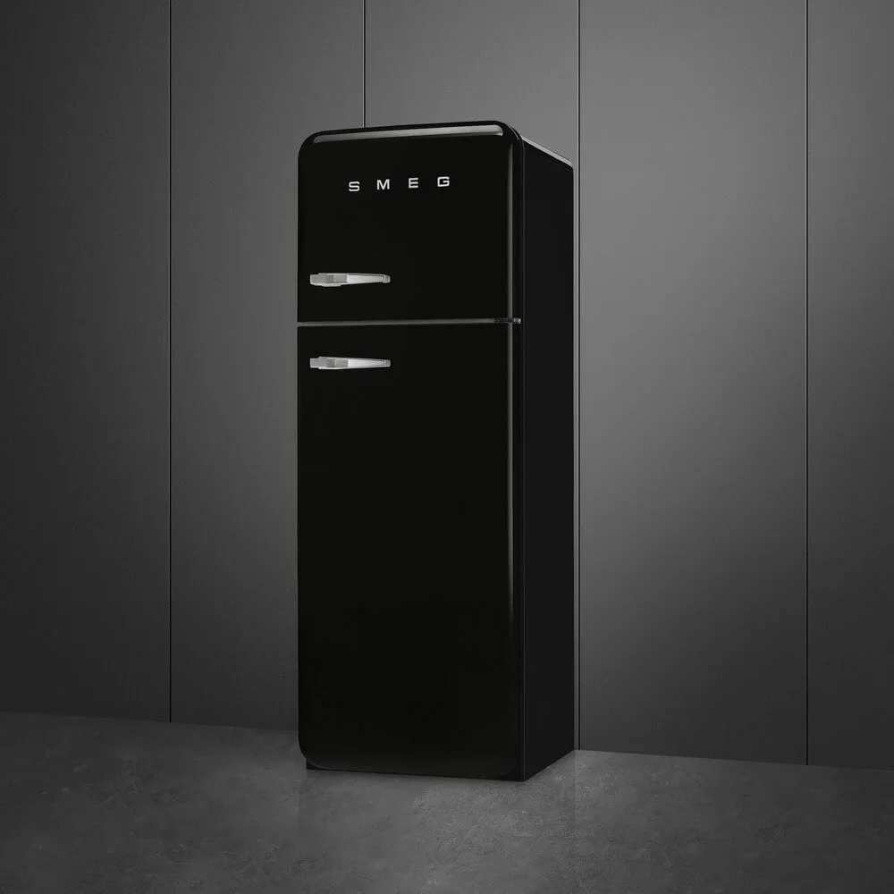 SMEG FAB30RBL6 Отдельностоящий двухдверный холодильник,стиль 50-х годов, 60 см, черный, петли справа