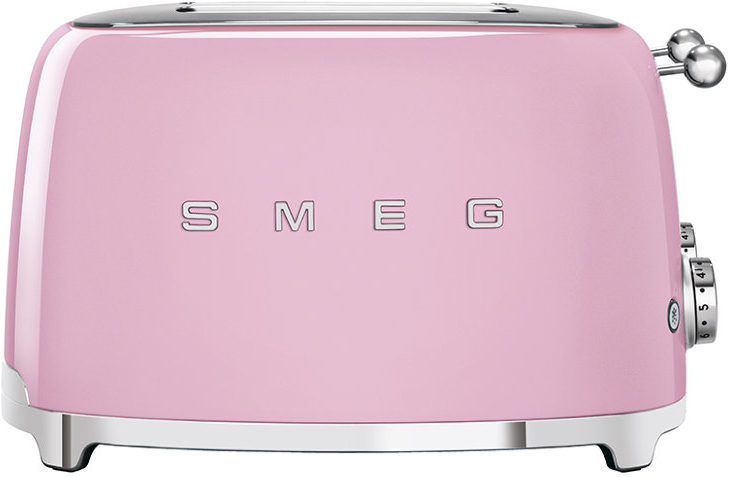 Тостер на 4 ломтика розовый SMEG TSF03PKEU