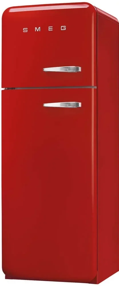 SMEG FAB30LRD6 Отдельностоящий двухдверный холодильник, стиль 50-х годов, 60 см, красный, петли слев