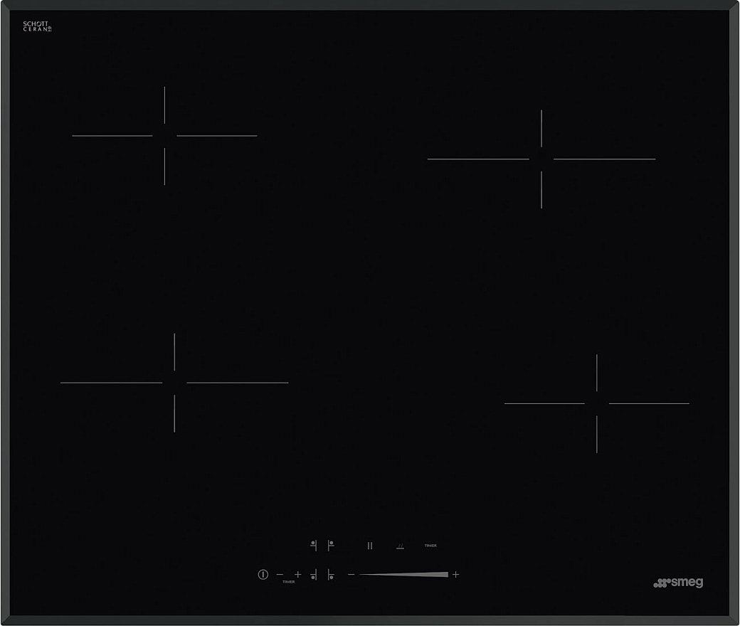 SMEG SE464TD Cтеклокерамическая варочная панель, 60 см, прямой край