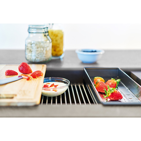 Миска для суш. с ручками, нерж.ст.