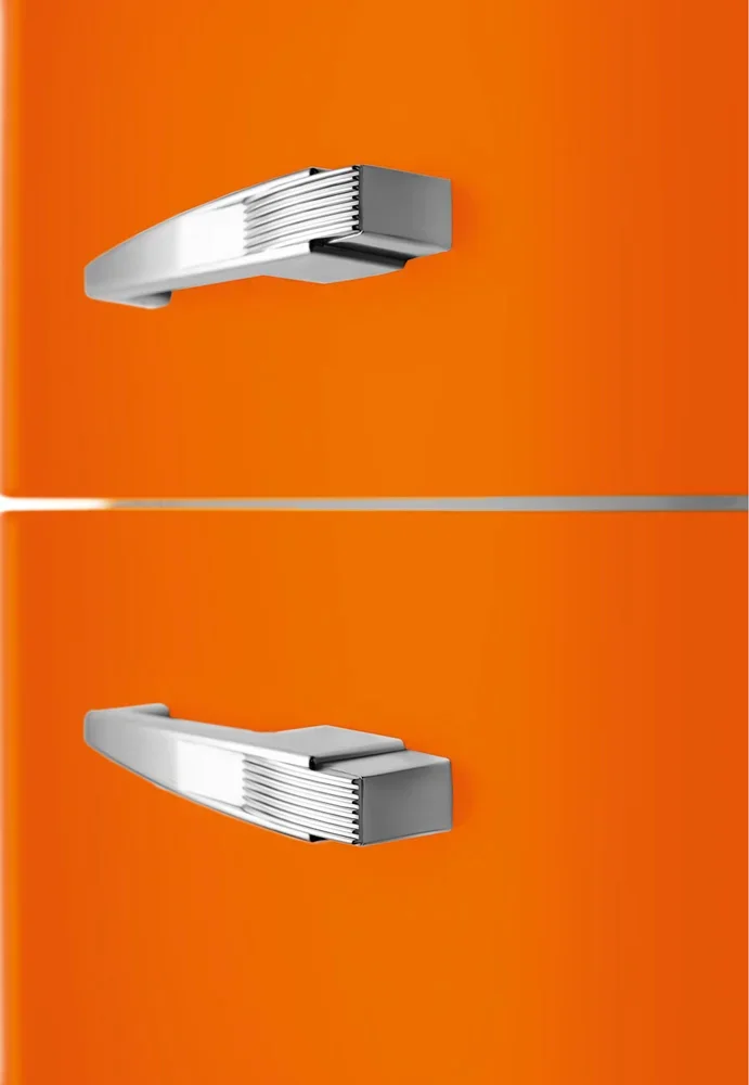 SMEG FAB32LOR6 Отдельностоящий двухдверный холодильник, стиль 50-х годов, 60 см, оранжевый, No-Frost